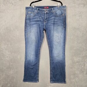 Cinch Ada Jeans Women's 35 (19R) (40x32)‎ Boot Relaxed Blue Denim Western *FLAW*